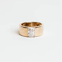 Radiant-Cut Lab-Created Diamond Engagement Ring with 1.5ct TW  in 14KT Yellow Gold