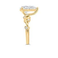 Pear-shaped Engagement Ring with 2.50 Carat TW of Lab Created Diamonds in 14kt Yellow Gold