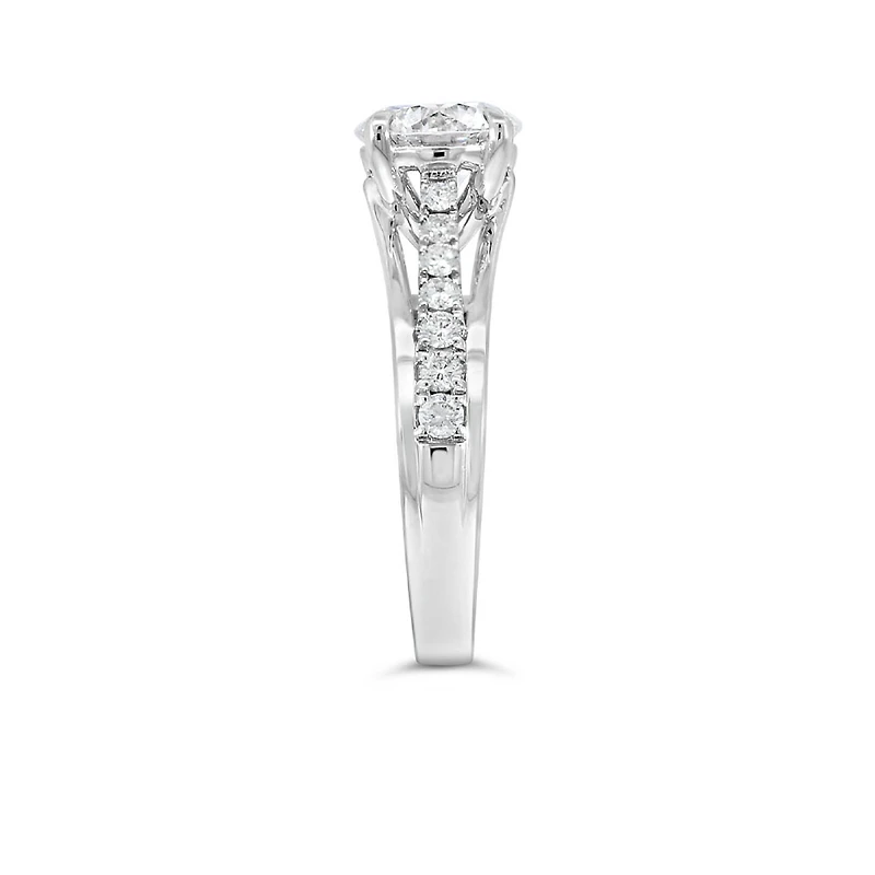 Lab Created Diamond Engagement Ring with 2.50 Carat TW in 14kt White Gold