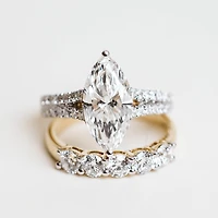 Marquise Engagement Ring with 3.50 Carat TW of Lab Created Diamonds in 14KT Yellow Gold