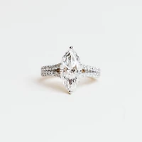 Marquise Engagement Ring with 3.50 Carat TW of Lab Created Diamonds in 14KT Yellow Gold