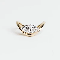 Marquise Lab-Created Diamond Engagement Ring with 1.50ct TW in 14KT Yellow Gold