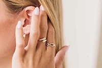 Chainlink Ring in 10KT Yellow and White Gold