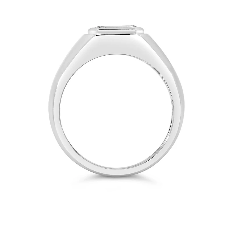 Emerald Cut East-West Lab Created Diamond Ring with 2.00 Carat TW in 14kt White Gold