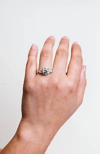 Round Engagement Ring with 3.80 Carat TW Lab Created Diamonds in 14KT Yellow Gold