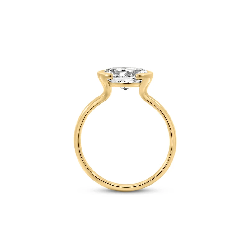 Engagement Ring with 1.50 Carat Lab Created Diamond in 14kt Yellow Gold