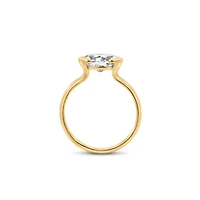 Engagement Ring with 1.50 Carat Lab Created Diamond in 14kt Yellow Gold