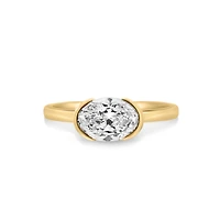 Engagement Ring with 1.50 Carat Lab Created Diamond in 14kt Yellow Gold