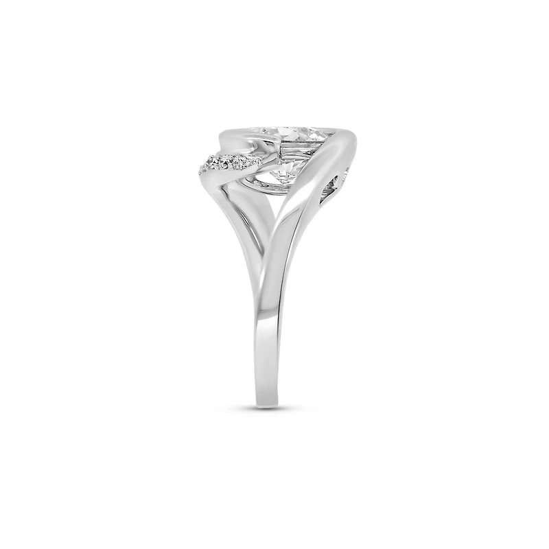 Engagement Ring with 2.30 Carat Lab Created Diamond in 14kt White Gold