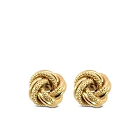 Love Knot Stud Earrings in 10KT Yellow Gold