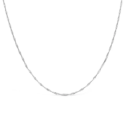 18″-20″ Singapore Chain in 10kt White Gold