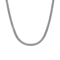 16″-18″ 3MM Herringbone Chain in 10kt White Gold