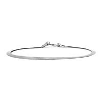 6.5″ 3mm Herringbone Bracelet in 10kt White Gold
