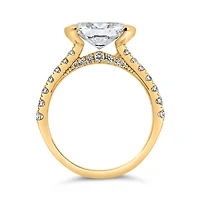 Oval Pave Engagement Ring with 2.52 Carat TW of Lab Created Diamonds in 14kt Yellow Gold