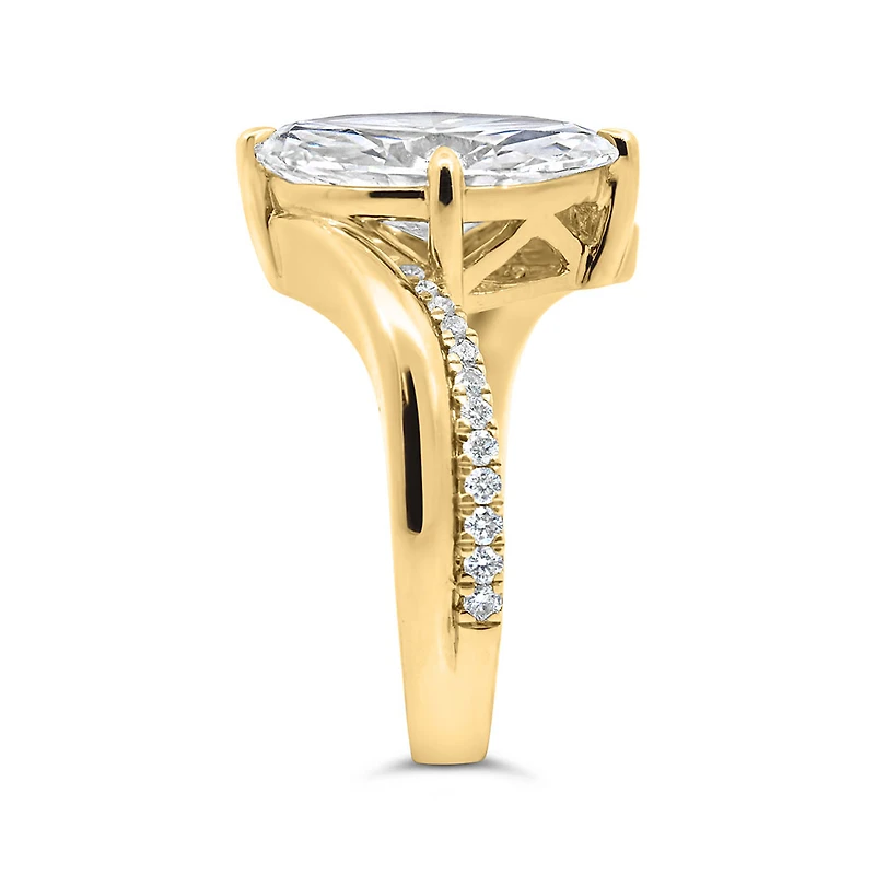 Marquise Engagement Ring with 3.18 Carat TW of Lab Created Diamonds in 14kt Yellow Gold