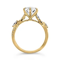 Dutch Marquise Engagement Ring with Carat TW of Lab Created Diamonds in 14kt Yellow Gold