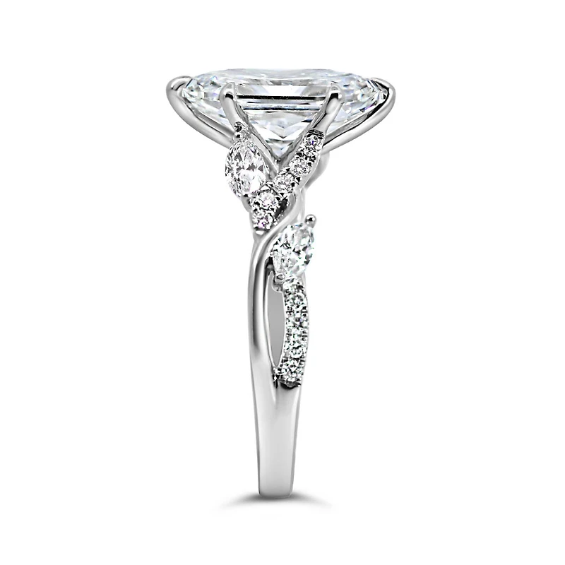 Dutch Marquise Engagement Ring with Carat TW of Lab Created Diamonds in 14kt Gold