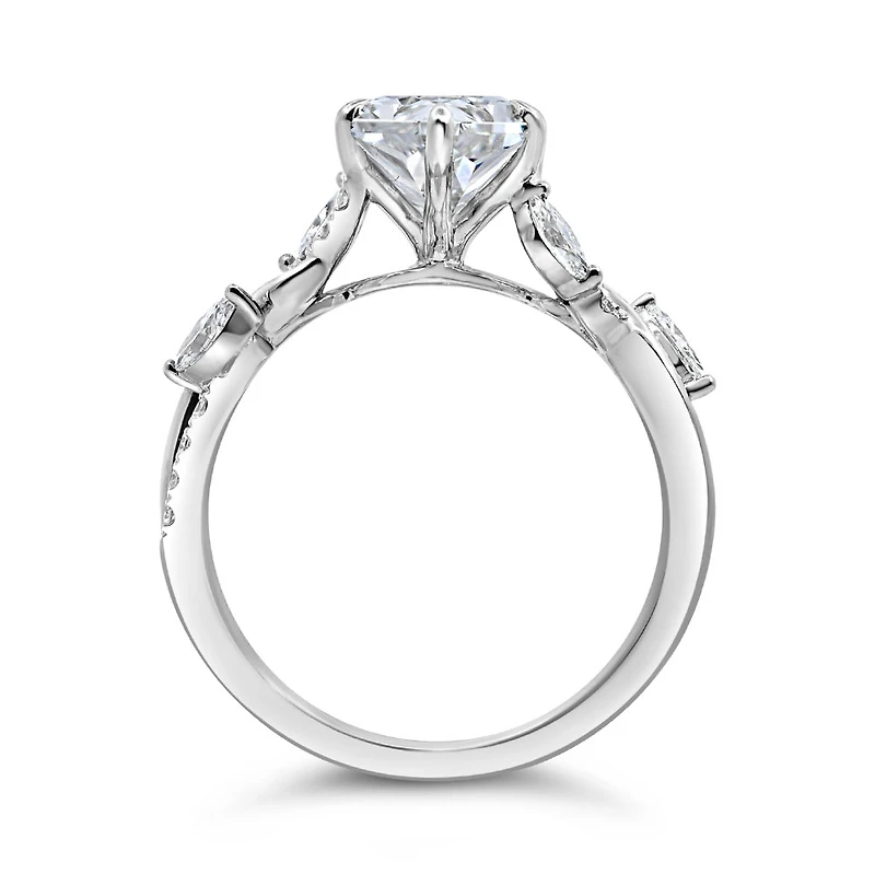 Dutch Marquise Engagement Ring with Carat TW of Lab Created Diamonds in 14kt Gold