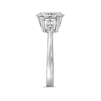 Oval Engagement Ring with Carat TW of Lab Created Diamonds in 14kt Gold