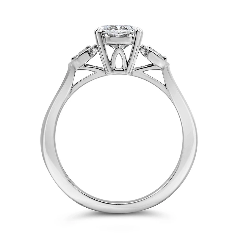 Oval Engagement Ring with Carat TW of Lab Created Diamonds in 14kt Gold
