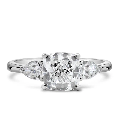 Pear Shape Engagement Ring with 2.62 Carat TW of Lab Created Diamonds in 14kt White Gold