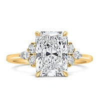 Radiant Cut Engagement Ring with 3.30 Carat TW of Lab Created Diamonds in 14kt Yellow Gold