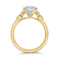 Radiant Cut Engagement Ring with 3.30 Carat TW of Lab Created Diamonds in 14kt Yellow Gold