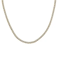 16-18″ Tennis Necklace with Cubic Zirconia in Gold Plated Sterling Silver