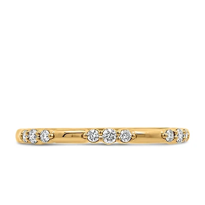 Stackable Ring with .13 Carat TW of Diamonds in 10kt Yellow Gold