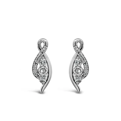 Earrings with .50 Carat TW of Diamonds in 10kt White Gold