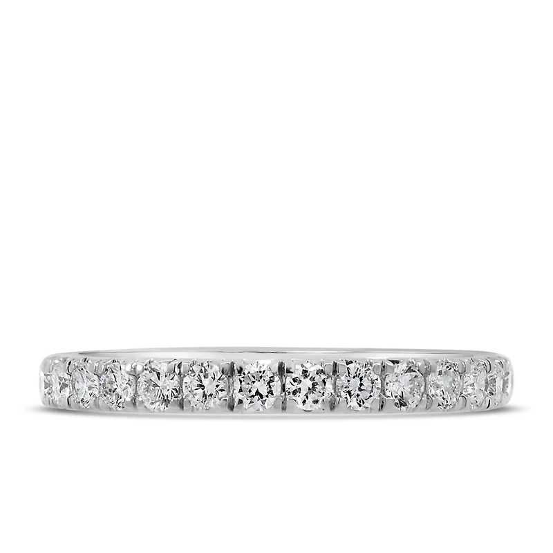 Lab Created Diamond Wedding Band with .50 Carat TW in 14kt White Gold
