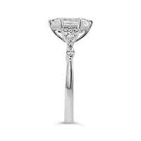 Elongated Hexagon Engagement Ring with 1.80 Carat TW of Lab Created Diamonds in 14kt White Gold