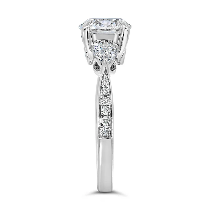 Pear Shape Engagement Ring with 2.50 Carat TW of Lab Created Diamonds in 14kt White Gold
