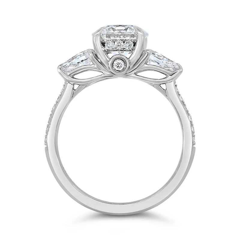 Pear Shape Engagement Ring with 2.50 Carat TW of Lab Created Diamonds in 14kt White Gold