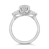 Pear Shape Engagement Ring with 2.50 Carat TW of Lab Created Diamonds in 14kt White Gold
