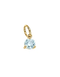 4mm Aquamarine Charm in 10kt Yellow Gold