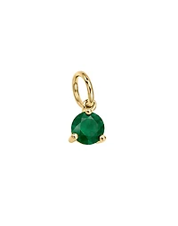 4mm Emerald Charm in 10kt Yellow Gold