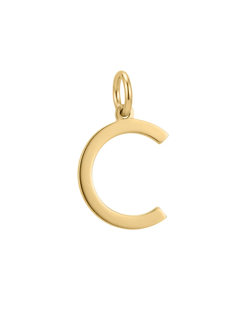 “C” Initial Charm in 10kt Yellow Gold