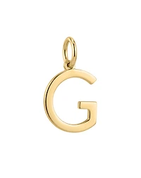 “G” Initial Charm in 10kt Yellow Gold