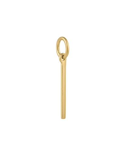 “I” Initial Charm in 10kt Yellow Gold
