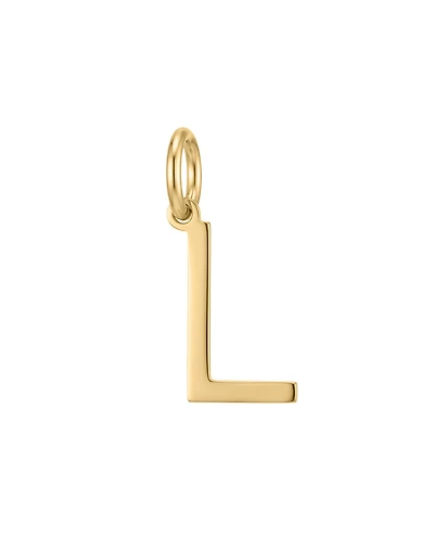 “L” Initial Charm in 10kt Yellow Gold