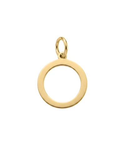 “O” Initial Charm in 10kt Yellow Gold