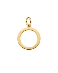 “O” Initial Charm in 10kt Yellow Gold