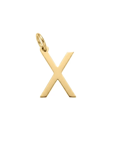 “X” Initial Charm in 10kt Yellow Gold