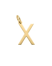 “X” Initial Charm in 10kt Yellow Gold