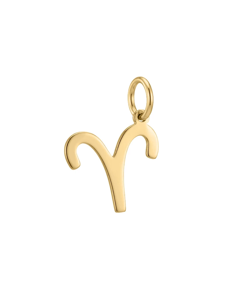 Aries Zodiac Charm in 10kt Yellow Gold