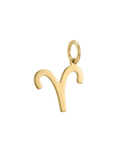 Aries Zodiac Charm in 10kt Yellow Gold
