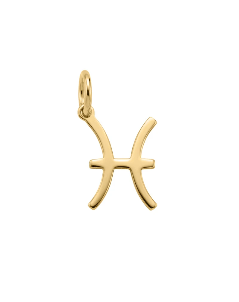 Pisces Zodiac Charm in 10kt Yellow Gold