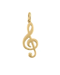 Treble Clef Charm in 10kt Yellow Gold