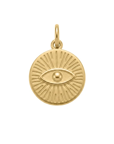 Evil Eye Charm in 10kt Yellow Gold